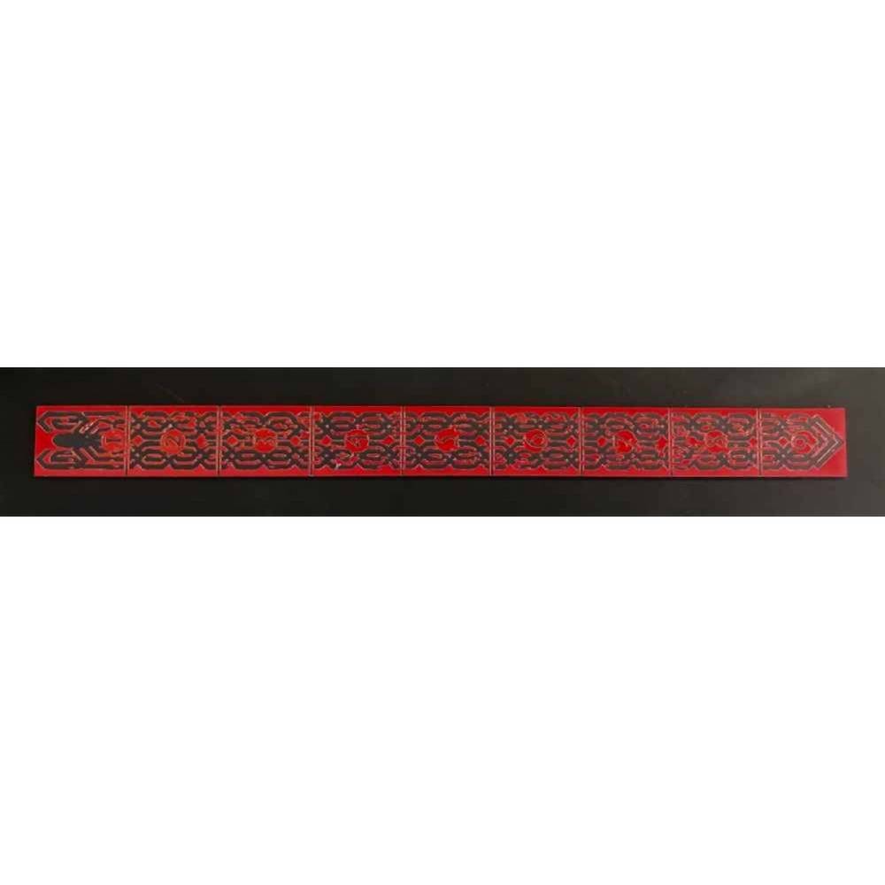 9 Inch Red Ruler