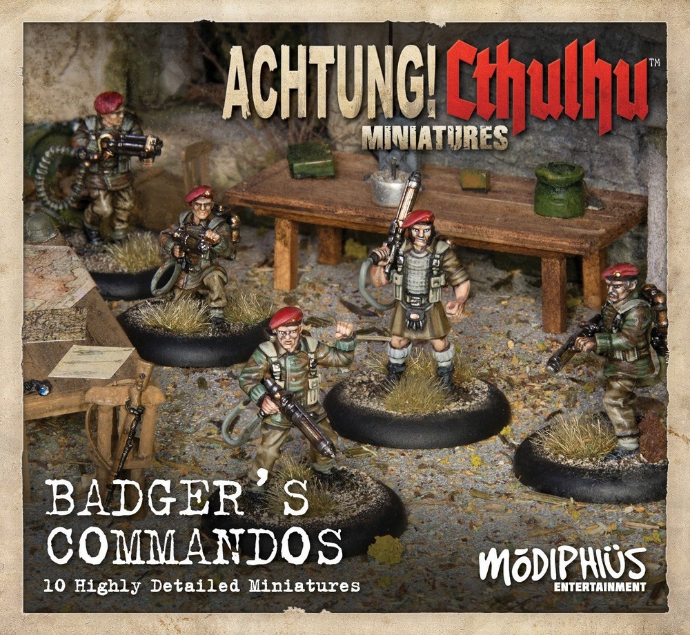 Badger's Commandos Unit Pack (Pack of 10): Achtung! Cthulhu Skirmish