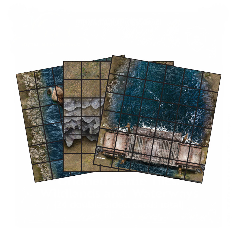 Iron Kingdoms Roleplaying Game - Gridded Battle Tiles: Wildlands and Waterways