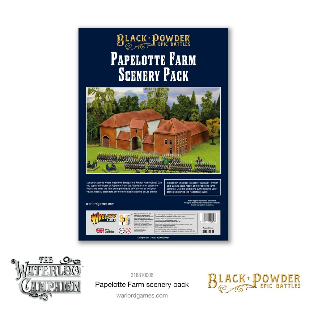 Black Powder Epic Battles: Waterloo - Papelotte Farm Scenery Pack