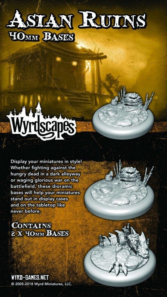 Wyrdscapes Asian Ruins 40mm Bases - 2 Pack